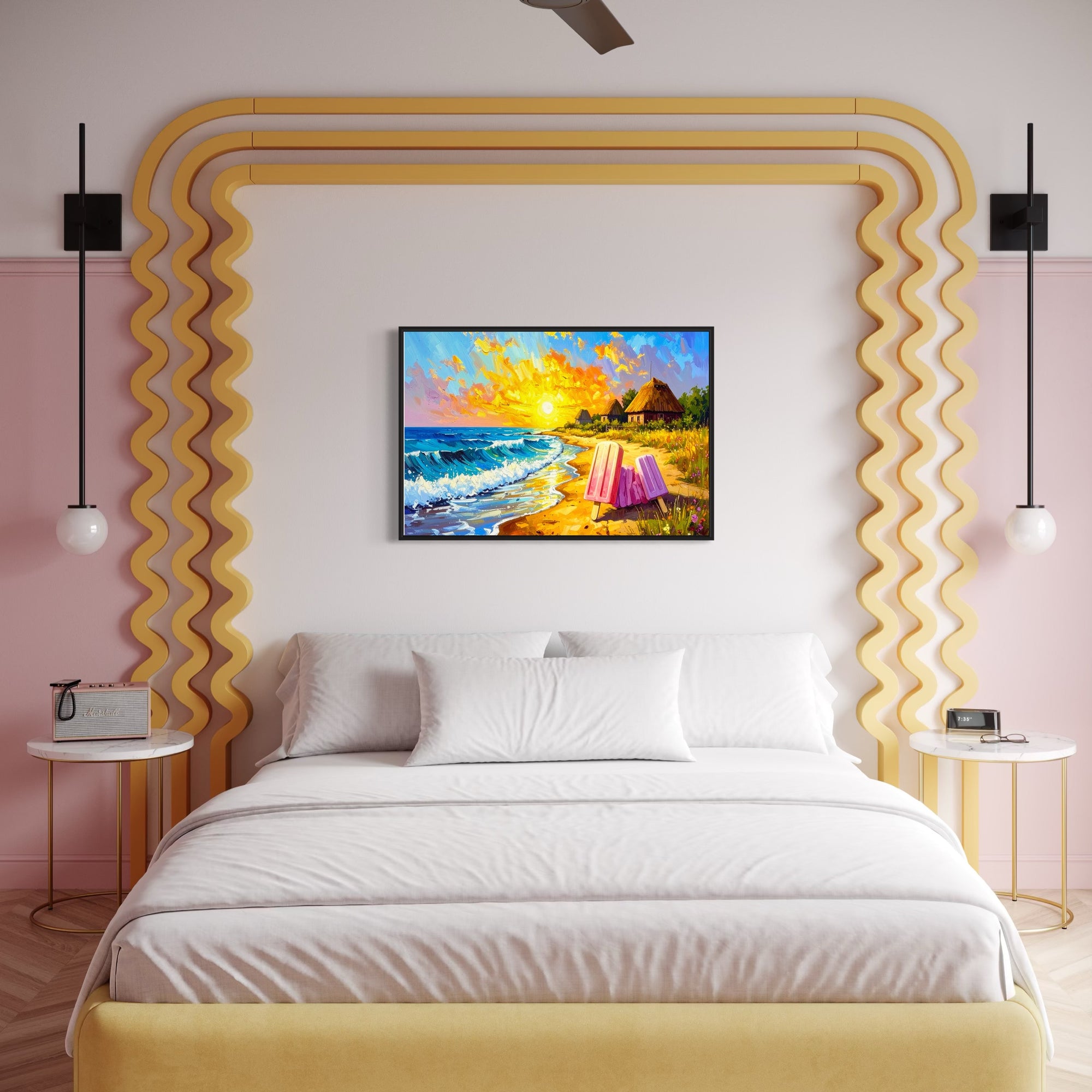 Coastal Sunrise Print | Beach Sunset Wall Art | Mami Makes Art
