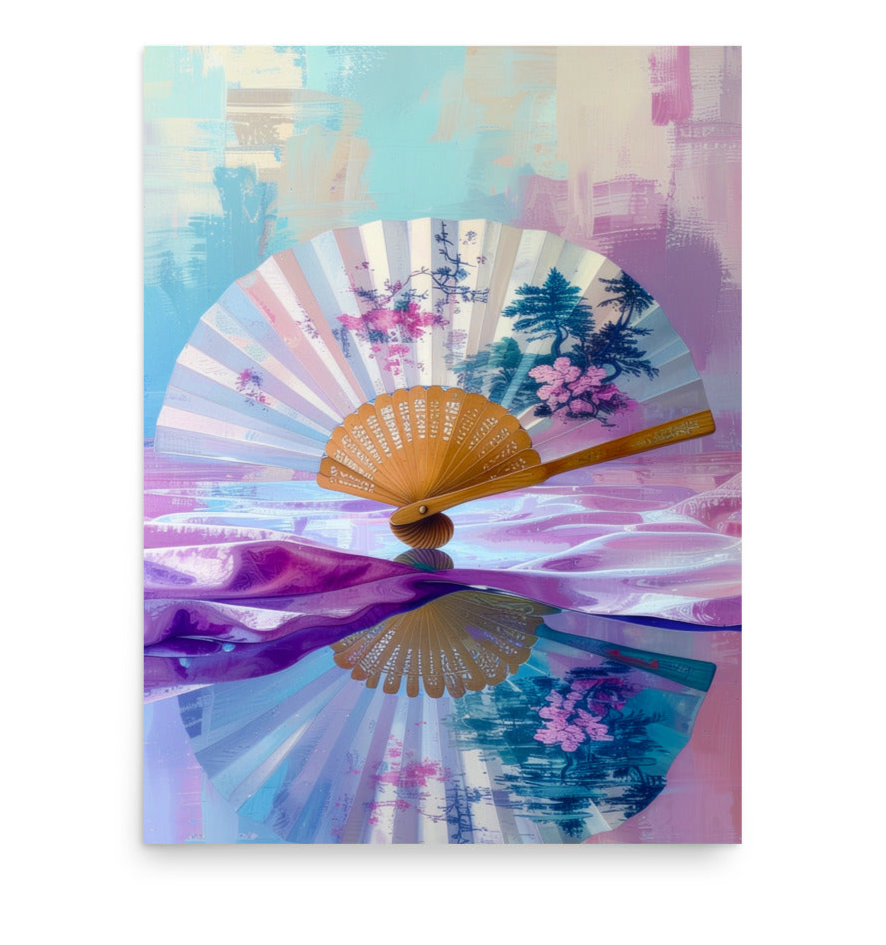 Vintage Fan Art Print | Rococo Still Life Poster | Marie Antoinette Inspired Decor