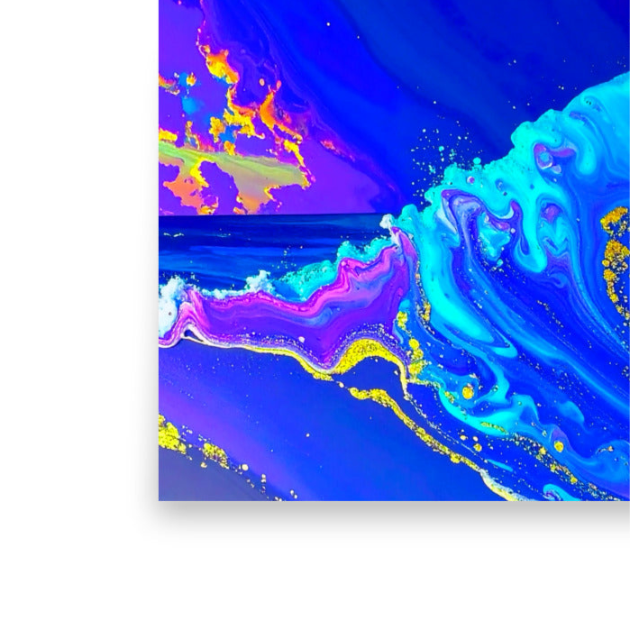 Electric Ocean Glow | Vibrant Seascape Wall Art