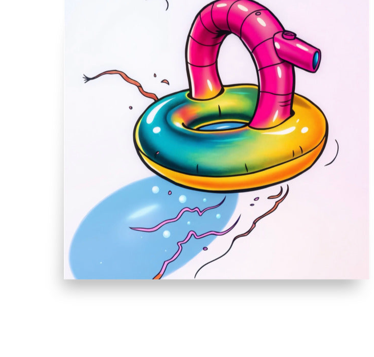 Bubblegum Sonata | Eclectic Wall Art Poster (UNFRAMED) Mami Makes Art