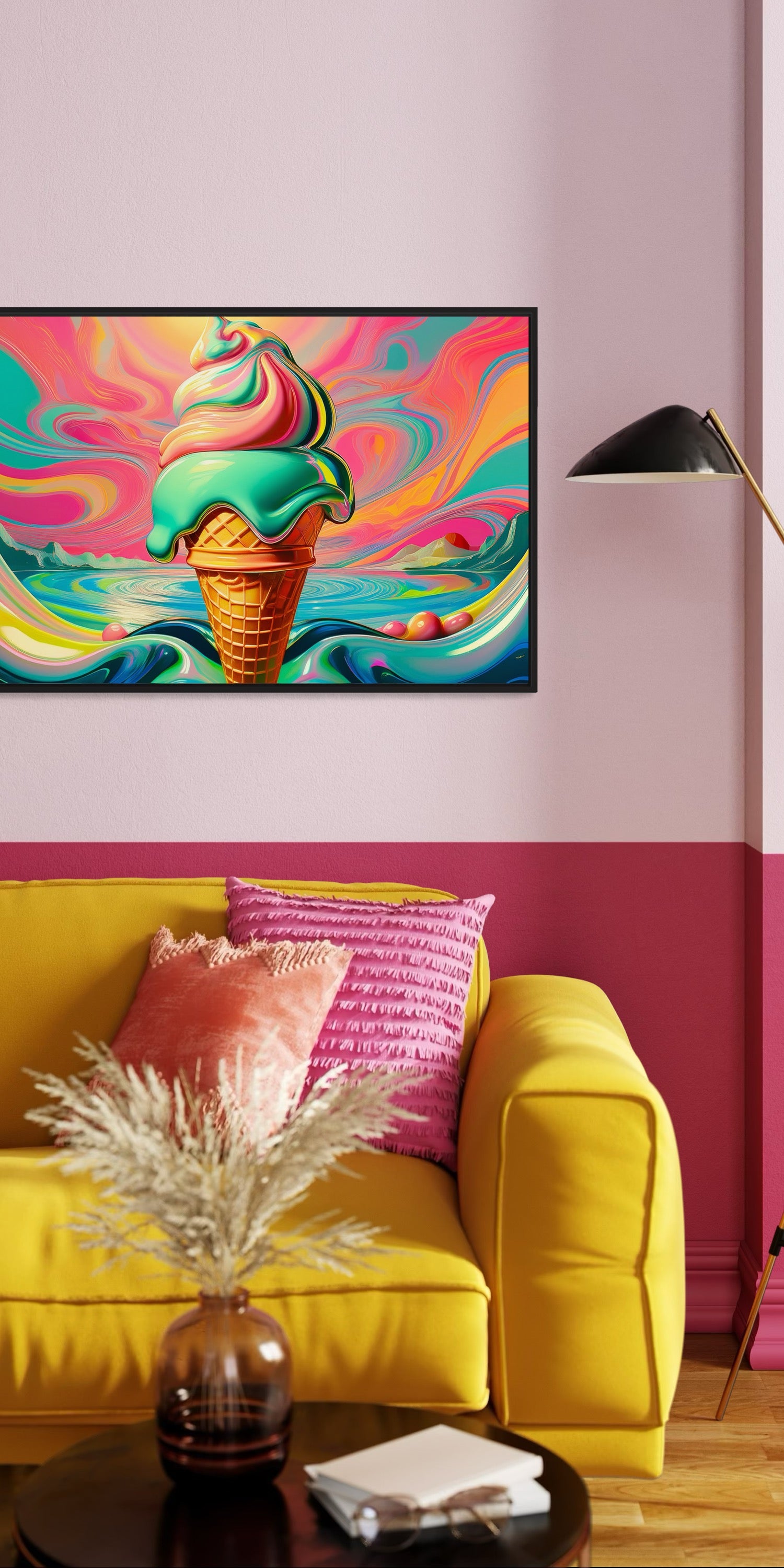 Candy Coastline Ice Cream Poster | Retro Pop Art Print | Sugar Pop Summer Wall Decor