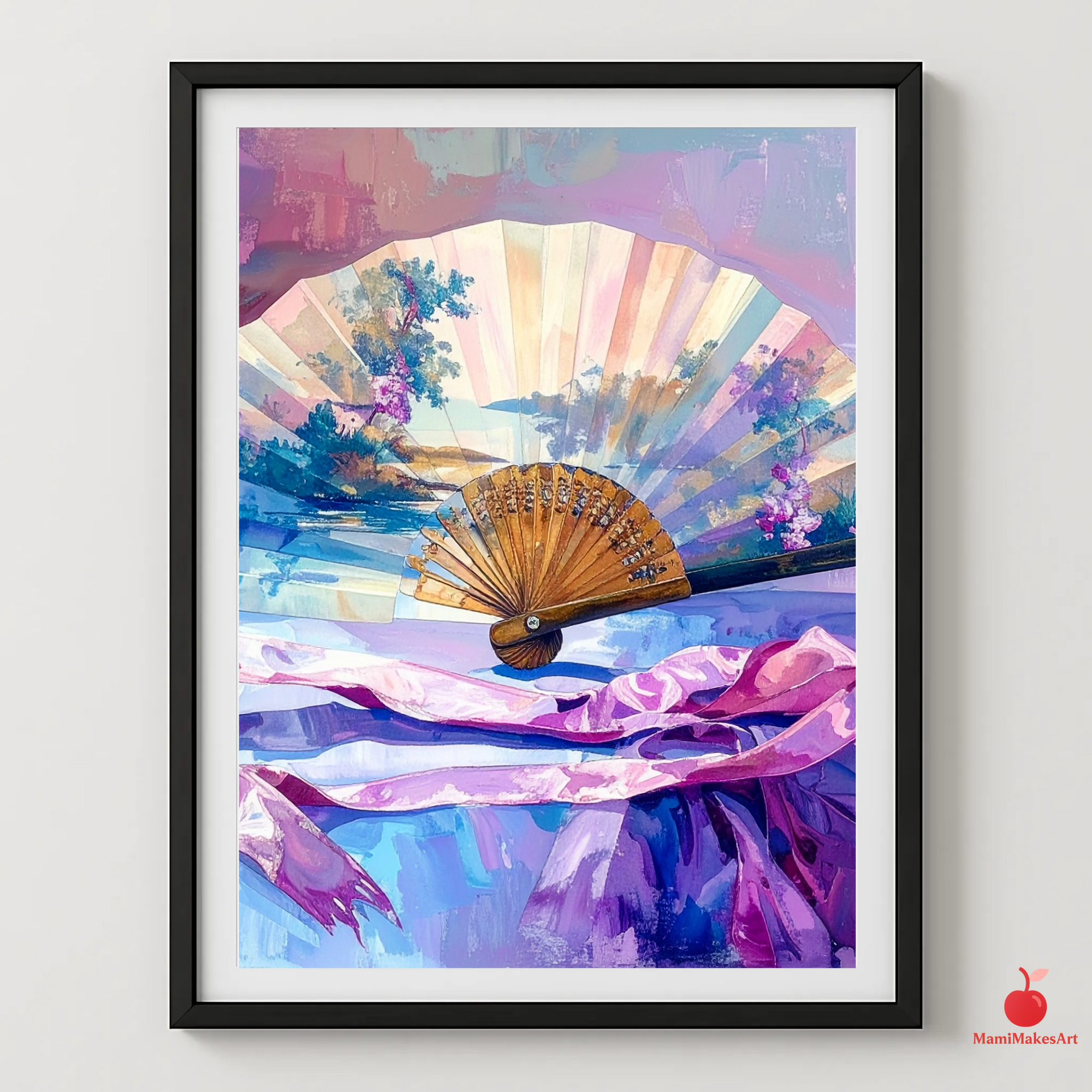 Vintage Fan Art Print | Rococo Still Life Poster | Marie Antoinette Inspired Decor
