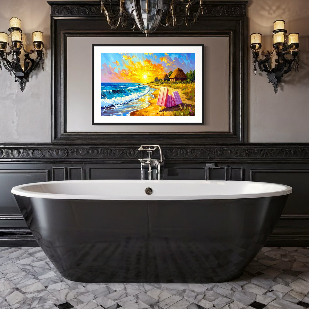 Ocean Spray Abstraction | Eclectic Wall Art Poster (UNFRAMED) Mami Makes Art