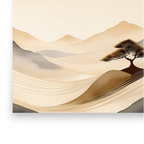 Heatwave Mirage – Minimalist Desert Landscape Wall Art Mami Makes Art