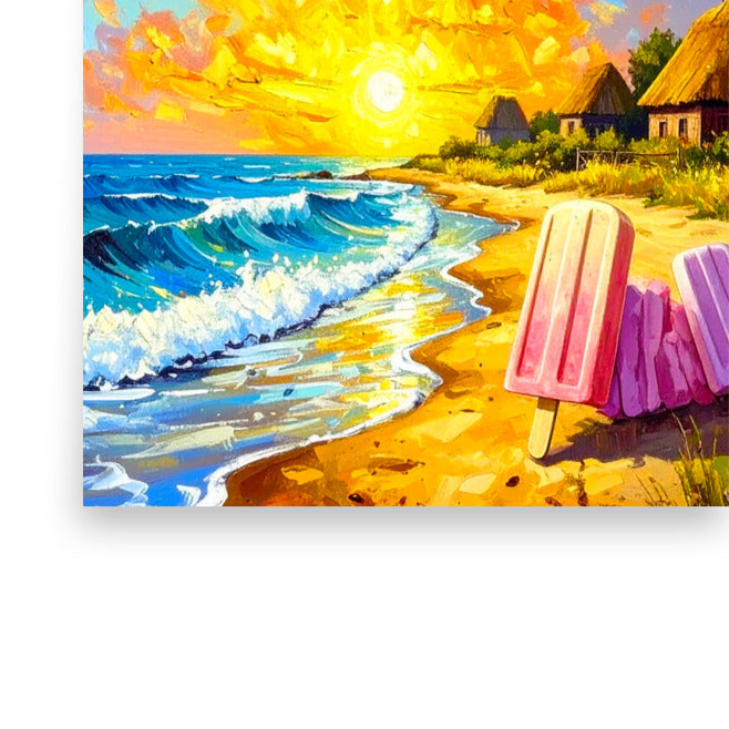 Coastal Sunrise Print | Beach Sunset Wall Art | Mami Makes Art