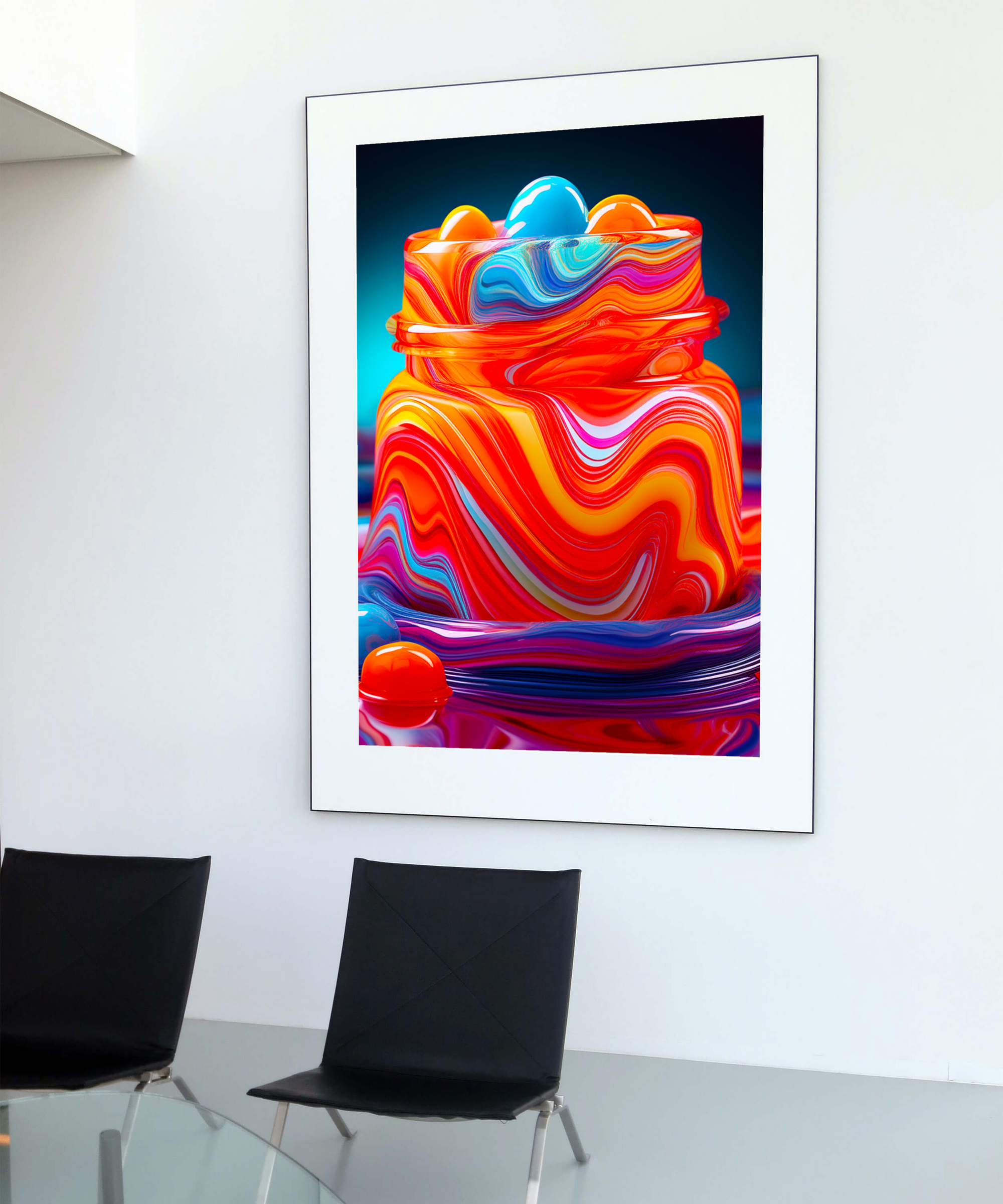 Candy Color Swirl Abstract Poster | Bold Pop Art Wall Print | MAMI MAKES ART
