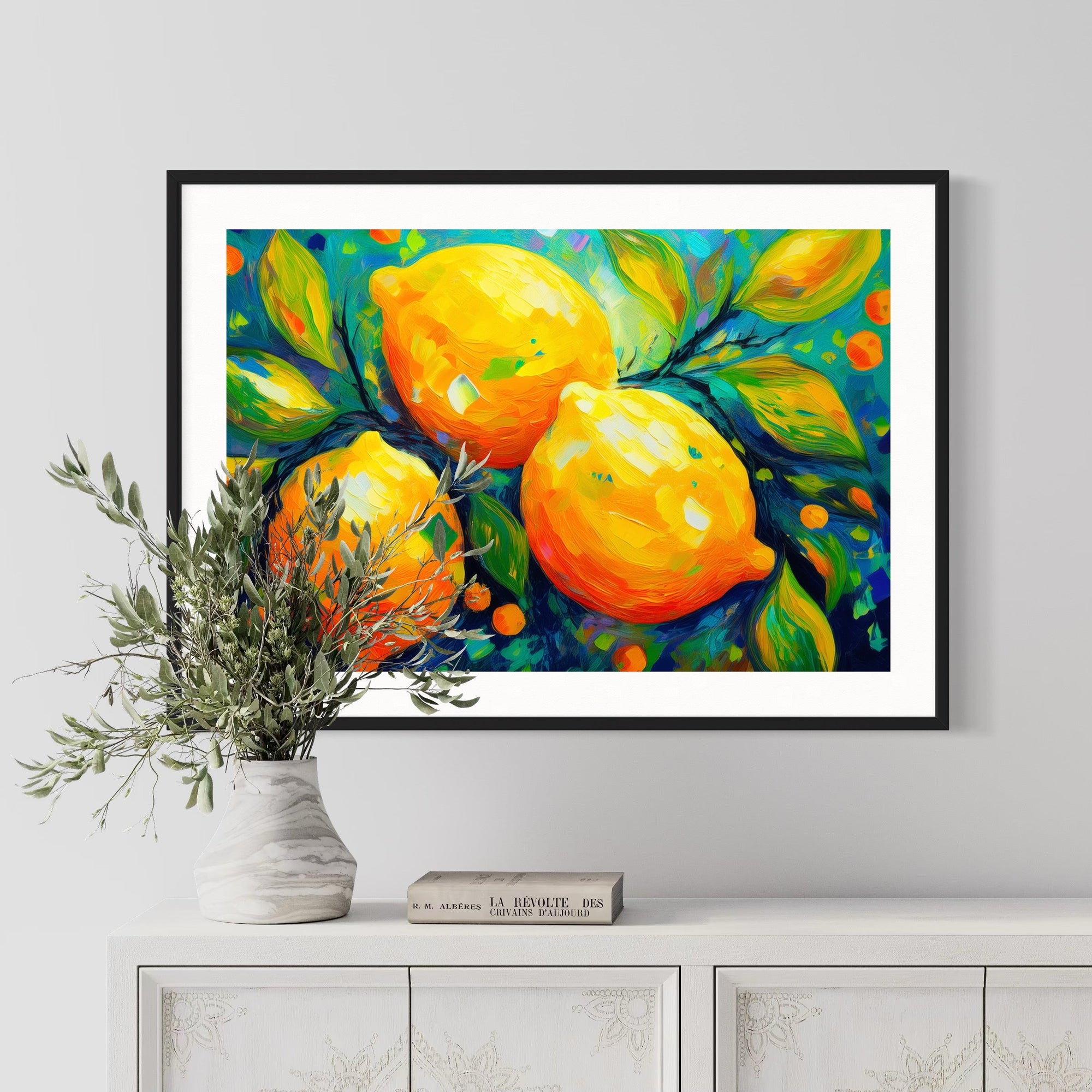 Lemonade Static – Vibrant Citrus Burst Summer Print Mami Makes Art