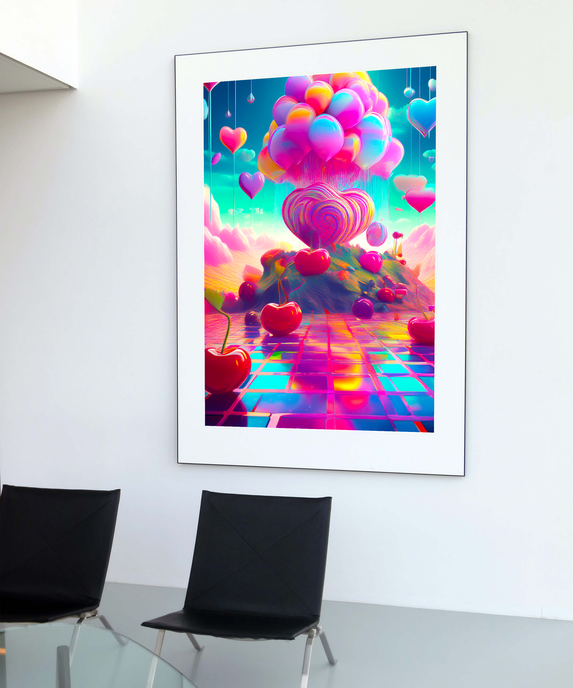 Cherry Pop Dreams | Vibrant Surreal Luster Art Print